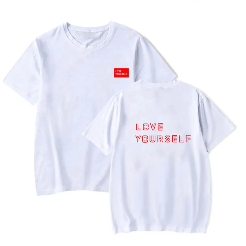 t-shirt whirt 4 Love yourself Футболка KPOP, KPOP Юнга худи KOOK Love Yourself пуловер BTS Bangtan худи, свитера для мальчиков sudadera mujer для женщин - Цвет: t-shirt whirt 4