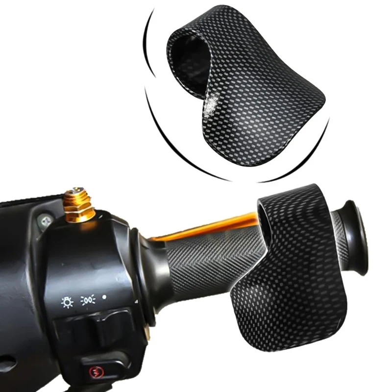 

Universal Carbon Fiber Motorcycle E-Bike Handle Hand Rest Grip Throttle Assist Morto Cruise Control Clip Motorbike Accessories