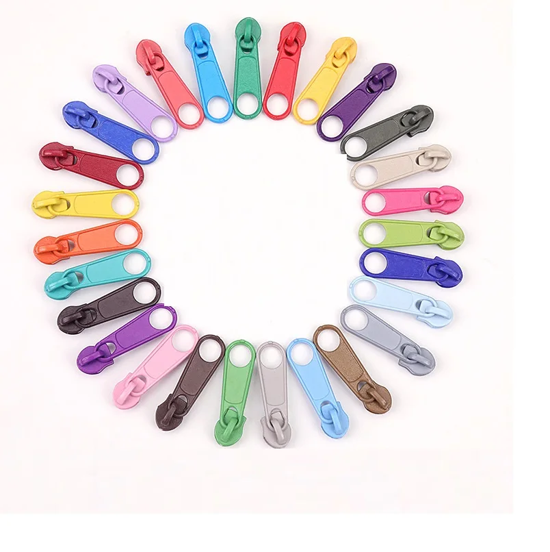 

20 PCS Zinc alloy color home textile bag slider European standard environmental protection degaussing 3# zipper puller