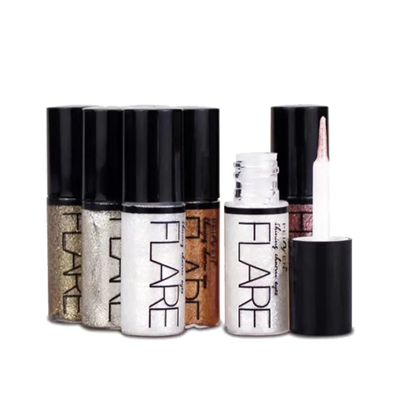 Женская жидкая блестящая подводка для глаз серебряная розовая Золотая косметика