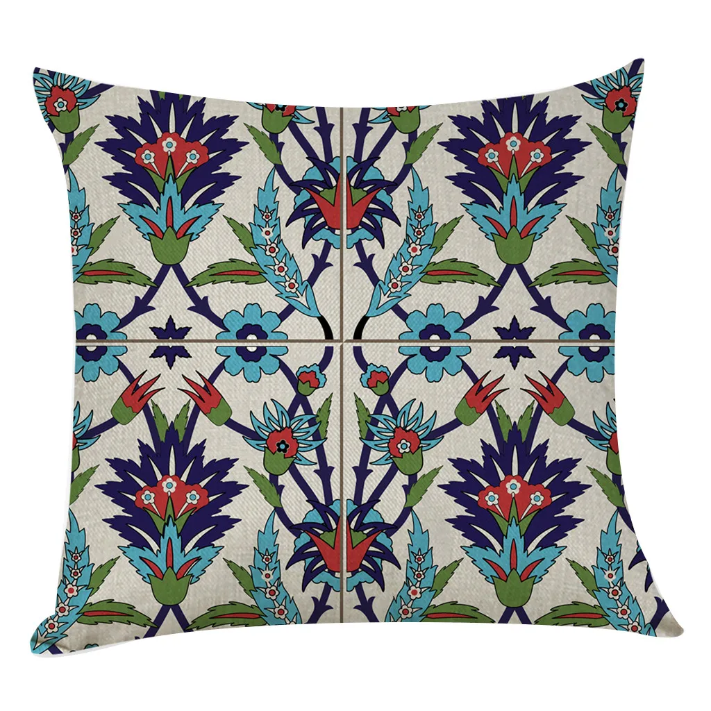 Винтажная льняная наволочка для подушки дома декоративная Декоративная