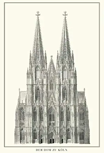 

The Cathedral Cologne Theme Metal Tin Sign 8x12 Inch Home Kitchen Garage Decor Retro Tin Sign