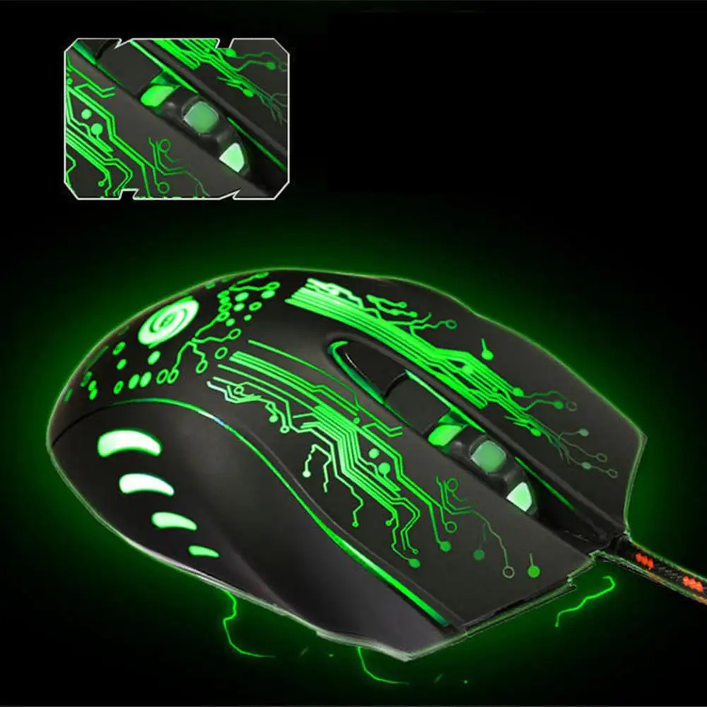 

LED Optical 6D USB Wired Gaming Game Mouse Gaming Mice for PC 6 Buttons with Scroll Wheel 5 Million Cycle
