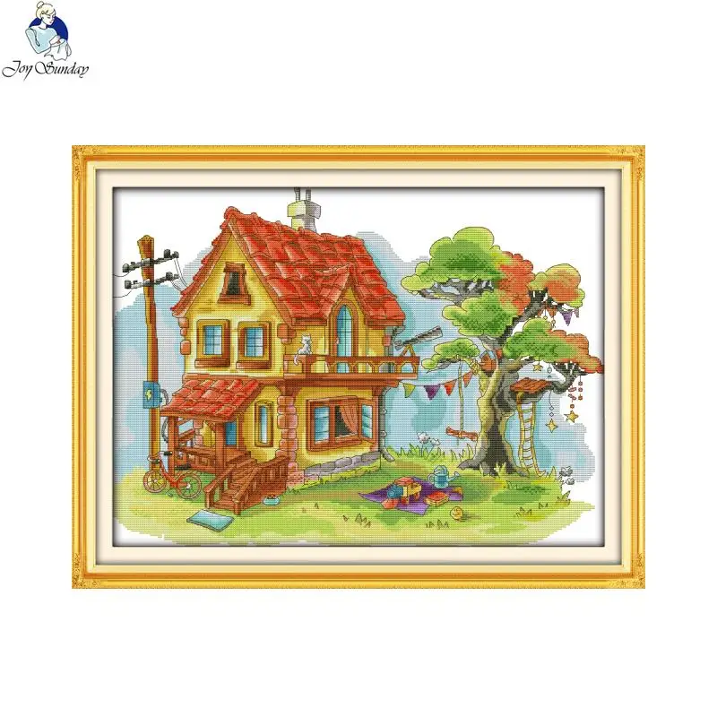 Набор для вышивания крестиком из мультфильма Dream House 11CT 14CT тканевый набор с