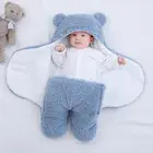 Спальные мешки для малышей, уплотненное Хлопковое одеяло для новорожденных, теплый зимний конверт для новорожденных, мягкий спальный мешок для младенцев 0-9 месяцев