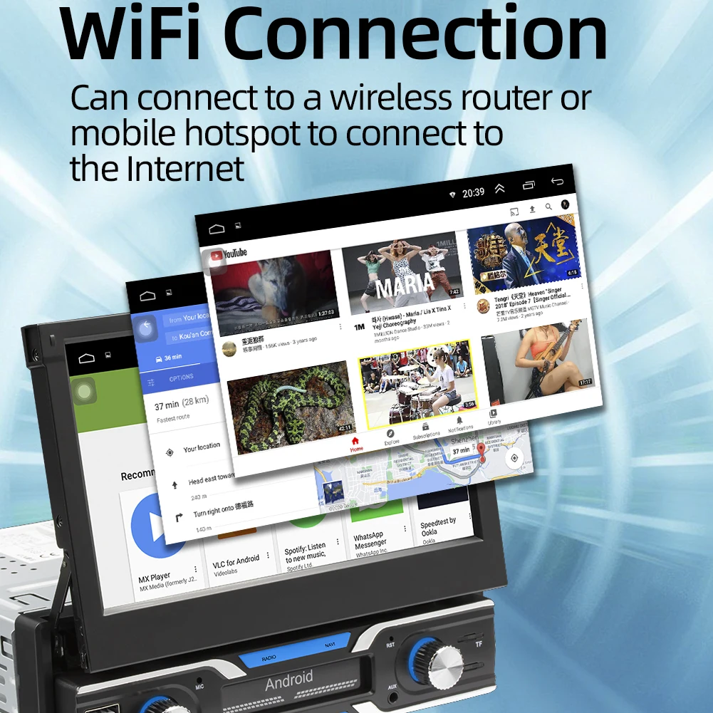 Bluetooth Head Unit GPS Display Android 10.1 WiFi AUX Radio 9603S Retractable for Unique Parts Portable Car Ornaments
Bluetooth Head Unit GPS Display Android 10.1 WiFi AUX Radio 9603S Retractable for Unique Parts Portable Car Ornaments