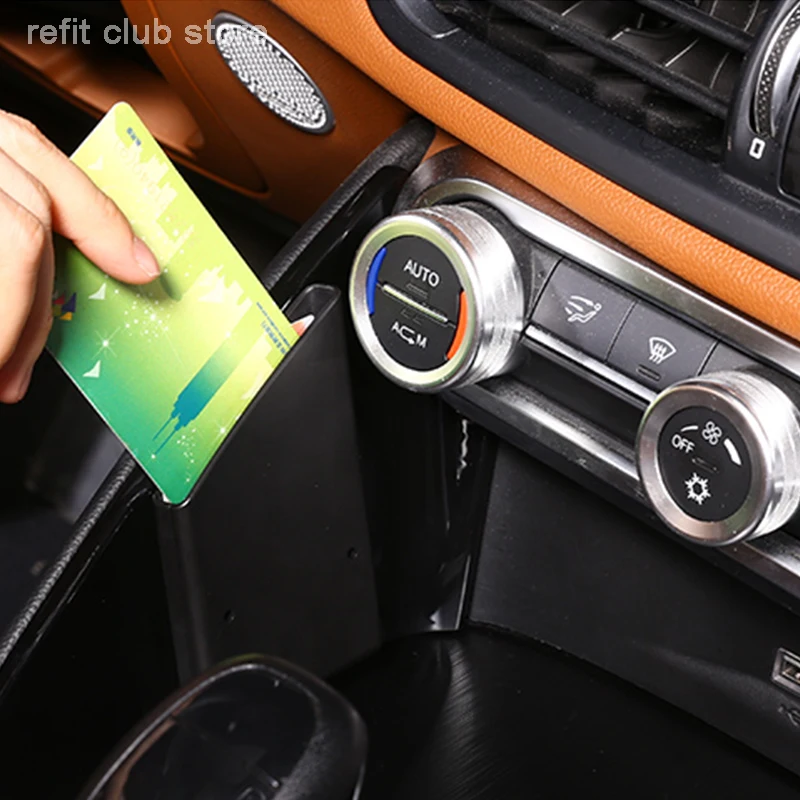 center console side storage box car stickers for 2015 2019 alfa romeo giulia card case phone holder interior accessories free global shipping