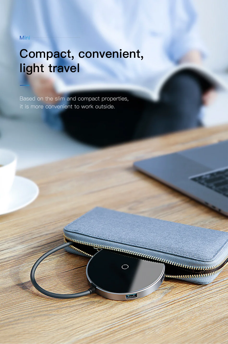 Baseus USB Type C HUB to HDMI 4k USB 3.0 HUB Type-c PD Power Adapter For MackBook Pro Air Qi Wireless Charger USB-C Splitter HAB