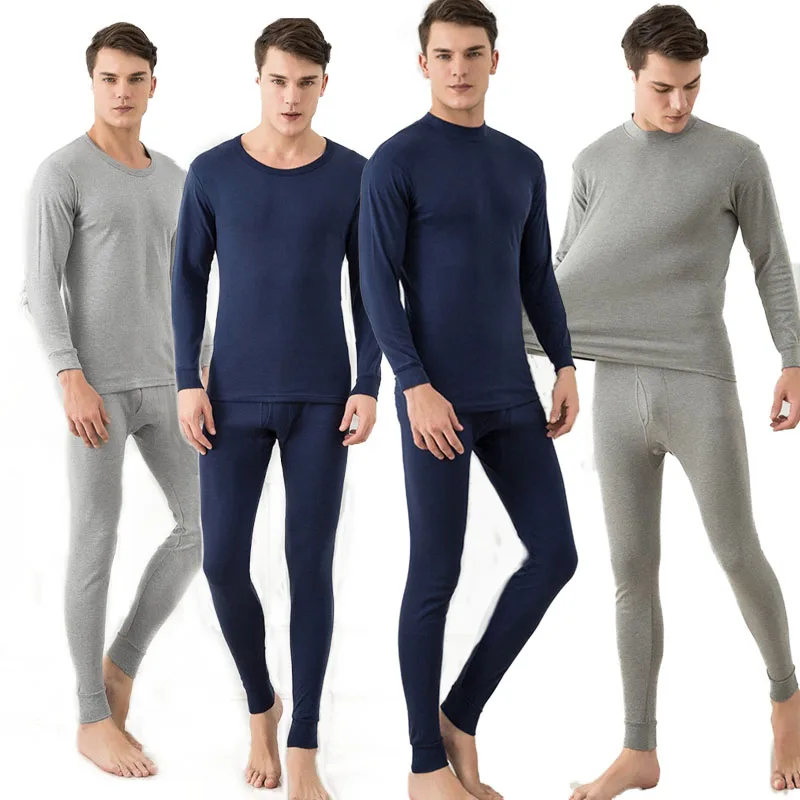 

3 Sets Male Thermal Underwear Sets For Men Winter Thermo Underpants Long Winter Breathable Clothes Man Clothing Solid Color