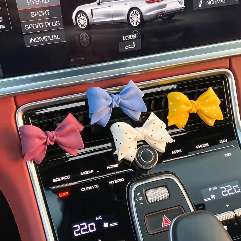 

Bow Car Perfume Aromatherapy Air Conditioning Outlet Clip Interior Decoration Supplies Daquan Air Freshener Car Accesories