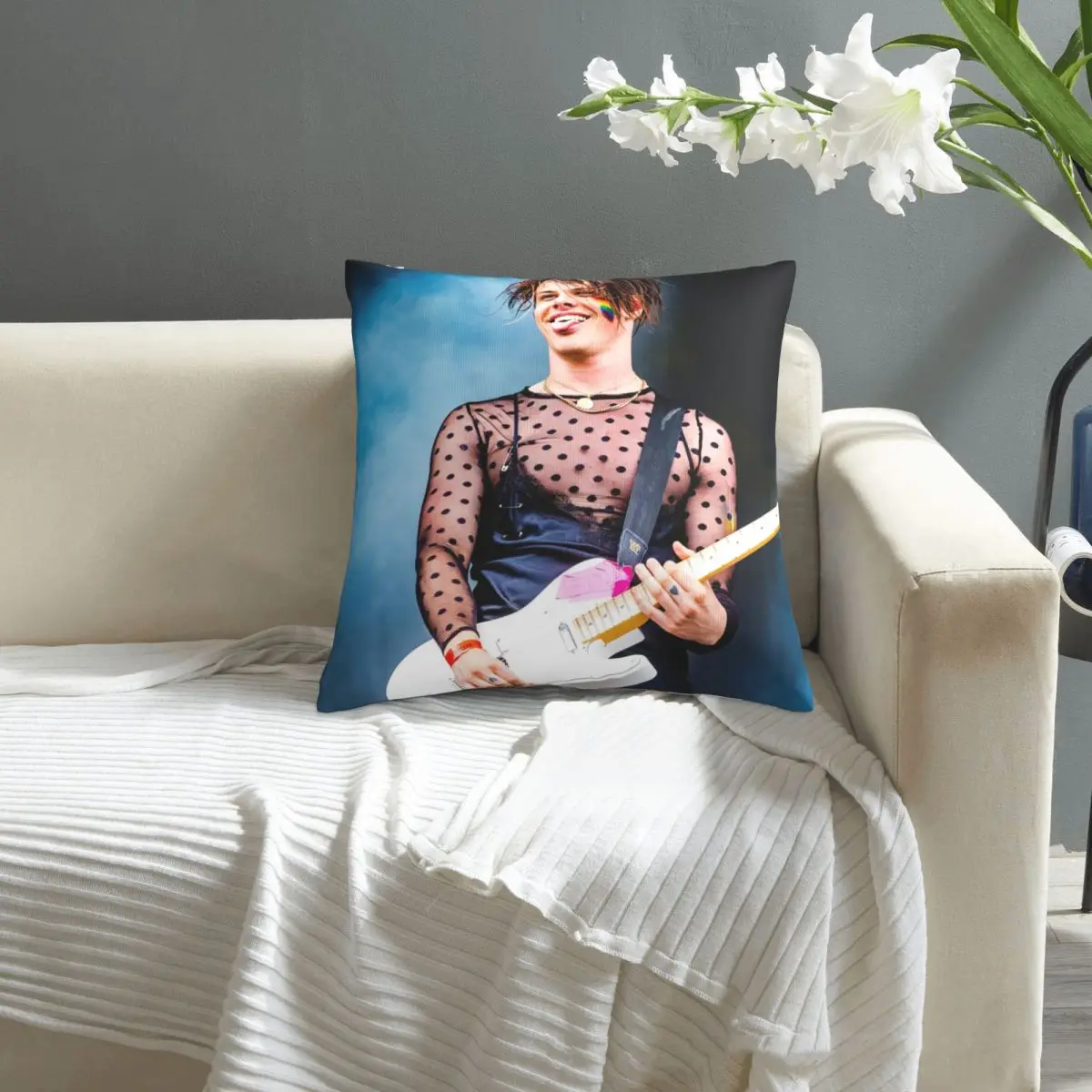 

Yungblud pillowcase printed cushion cover sofa waist pillow pillow cover