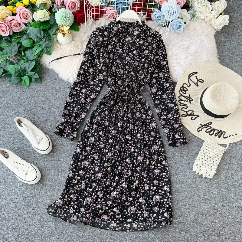 Весенне летнее платье женская одежда 2020 корейские винтажные женские платья