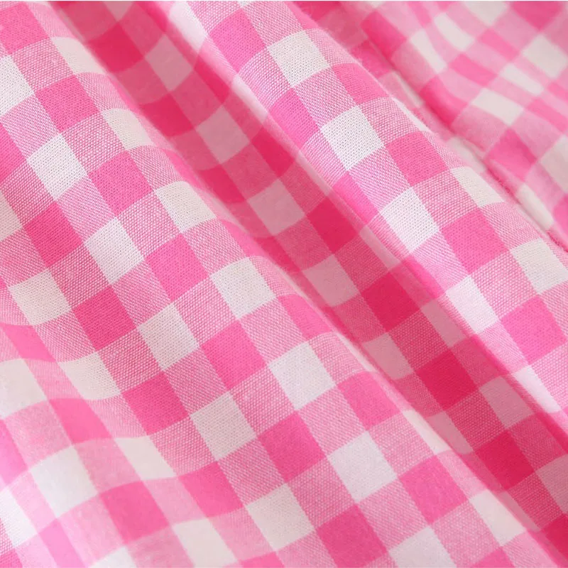 

SeeBest 2020 Summer Plaid Dress Women Boho Beach Cotton Dress Pretty Two Pieces Set Dress Female Vestidos Bow Dress Mini Dress