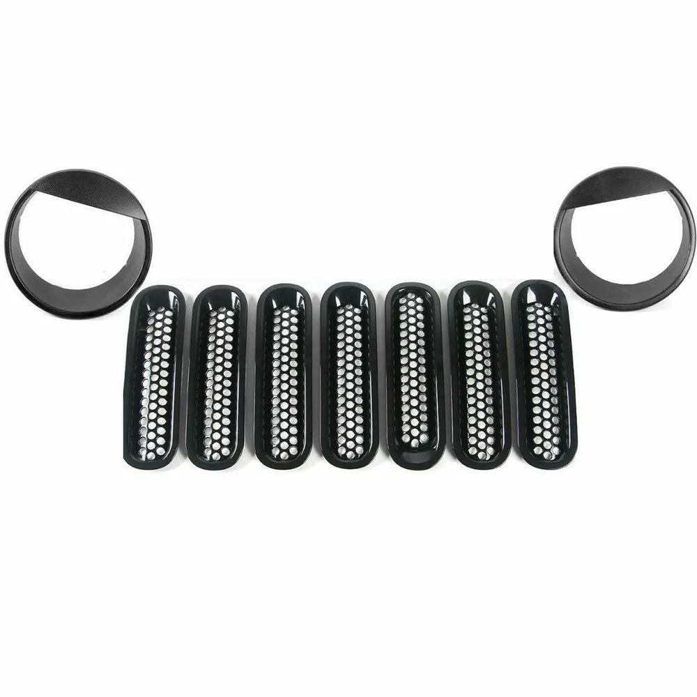 ABS Черная передняя вставки для радиаторной решетки &amp Bird фар покрытие ободок