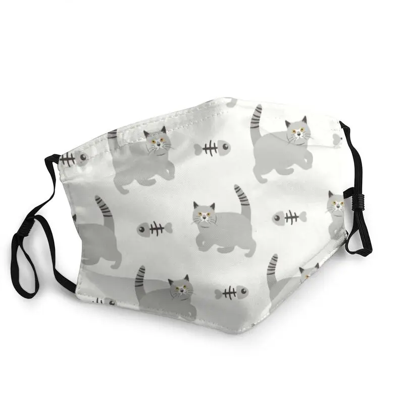 Маска для лица в английском стиле с кошачьими и рыбьими костяшками Пылезащитная
