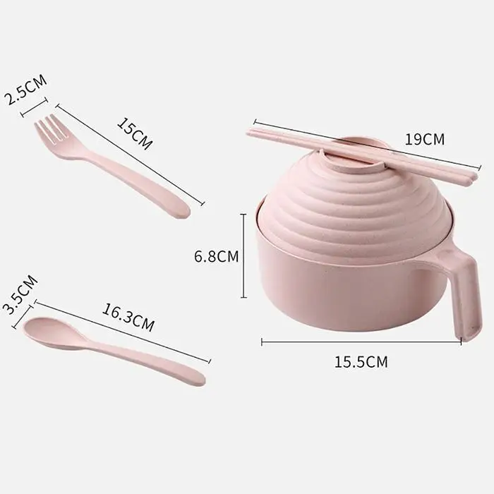 Домашняя Студенческая миска для лапши быстрого приготовления набор посуды с