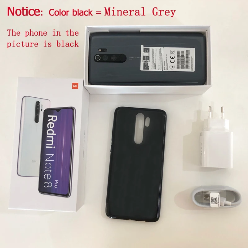 Xiaomi Redmi Note 8 Pro, 6 ГБ, 128 ГБ, MTK Heilo G90T, мобильный телефон, четыре камеры, 64MP, 4500 мАч, NFC, 18 Вт, быстрое зарядное устройство, 6,53 дюйма, смартфон