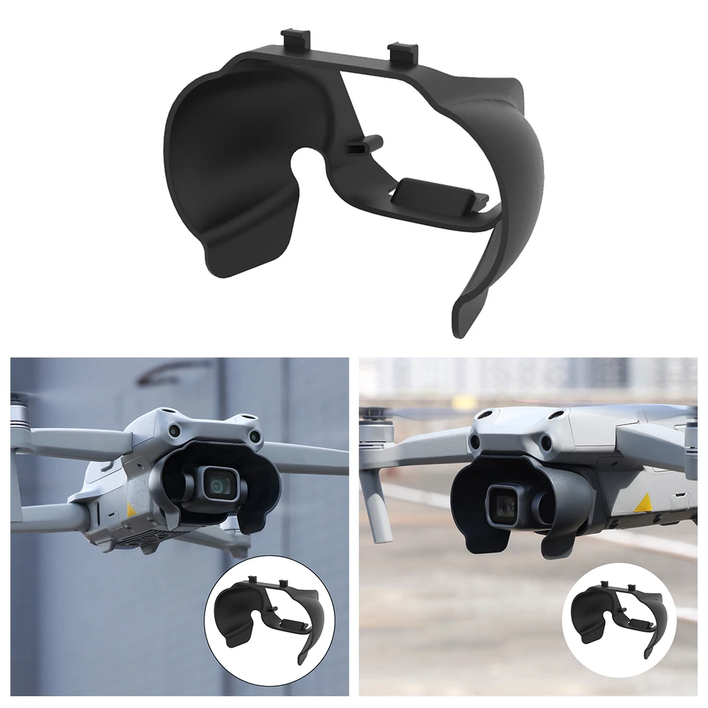

Крышка объектива с защитой от солнца для DJI Mavic Air 2 части черного цвета