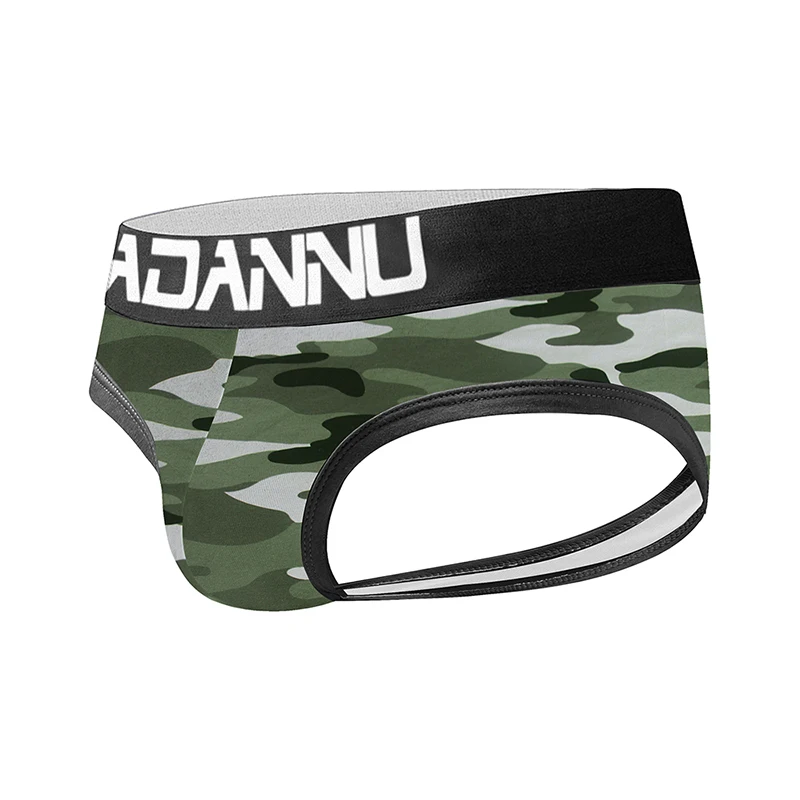 

2020 ADANNU Brand Sexy Men Thongs Briefs G-string Thong Men Tanga Gay Underwear Camouflage Male Jockstraps Gay Men Underwear