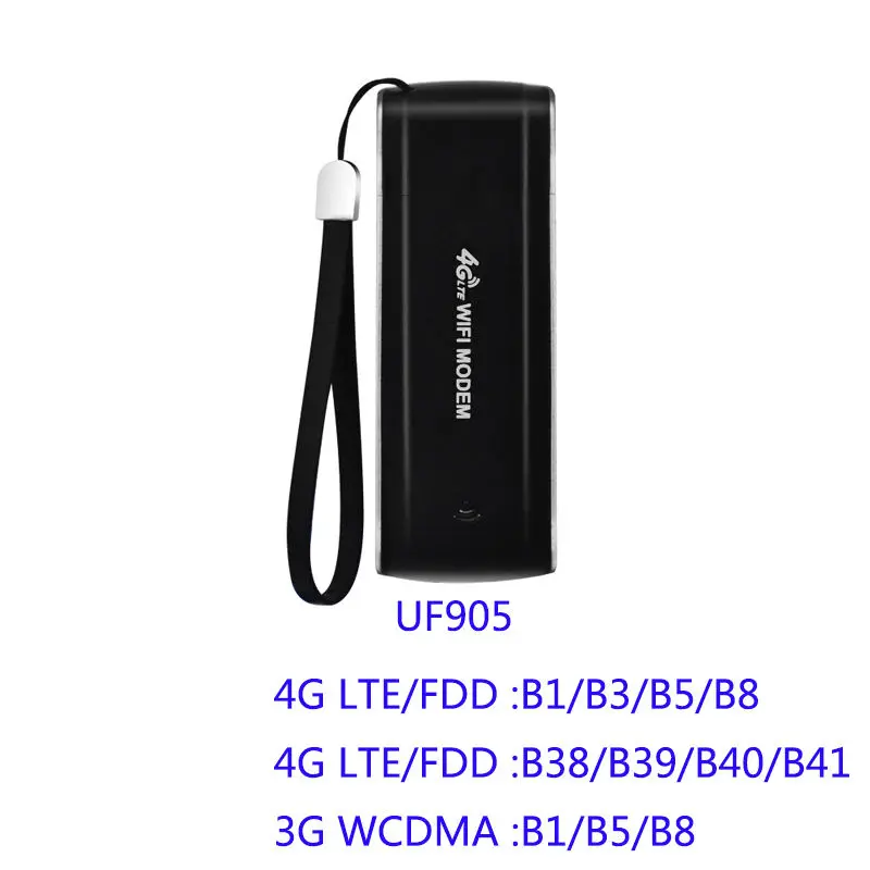 TIANJIE разблокированный 4G LTE USB WiFi роутер модем 3g/4G WiFi точка доступа 4G Автомобильный wifi модем сетевой адаптер с разъемом для sim-карты - Цвет: UF905