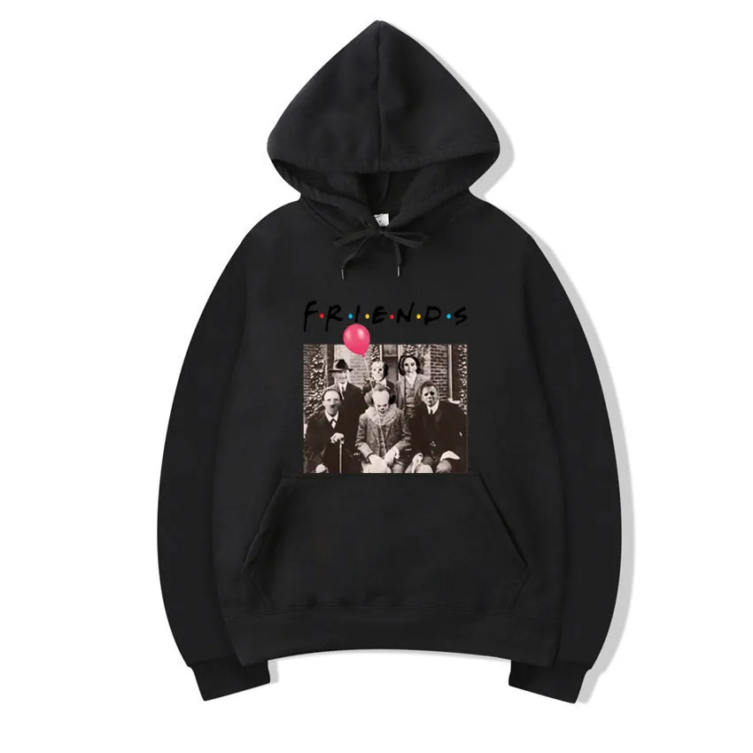 T126E-black Женские Ужасы друзья Pennywise Майкл Майерс Джейсон Вурхиз Толстовка для хеллоуина модные Kpop толстовки и толстовки подарок подруге - Цвет: T126E-black