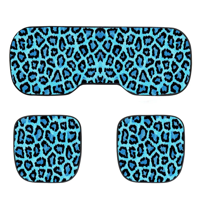 

Универсальная подушка для сиденья автомобиля JUN TENG с синим леопардовым принтом, мягкая и удобная защита салона автомобиля, 3 шт.