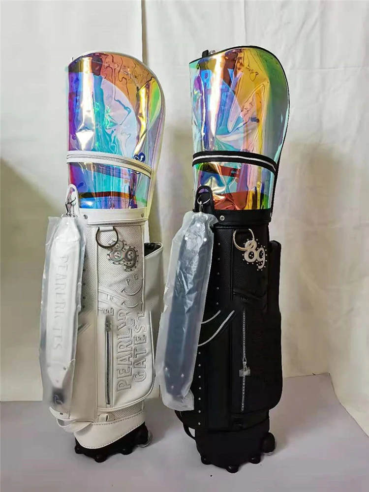 

Новинка 2022, сумка для гольфа с жемчужными воротами, черно-белая сумка на колесиках, водонепроницаемая сумка для гольфа, чехол для путешестви...