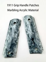 1pair acrylic material marbling grips handle patches for 1911 models cnc custom diy making scales shank accessories replacement