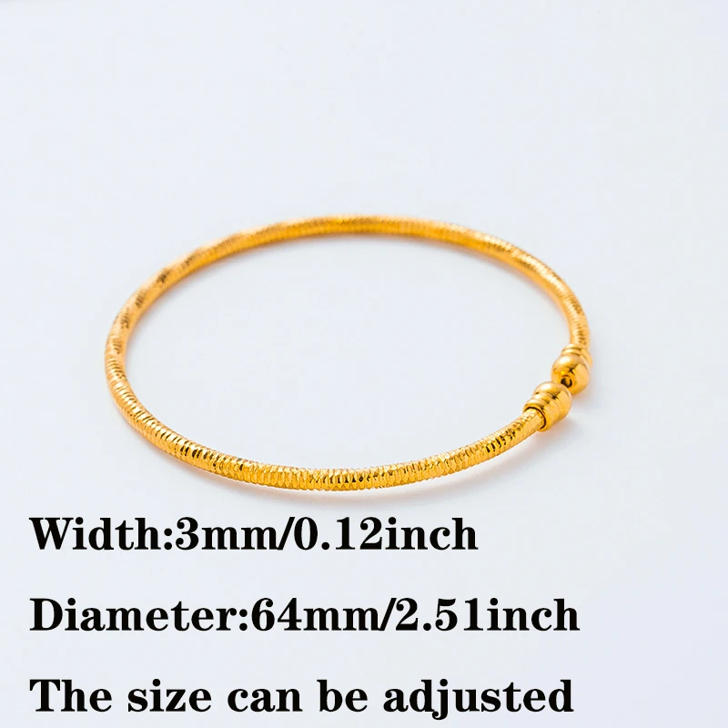 3 мм африканские браслеты для женщин индийские Эфиопский золотая цепочка на руку