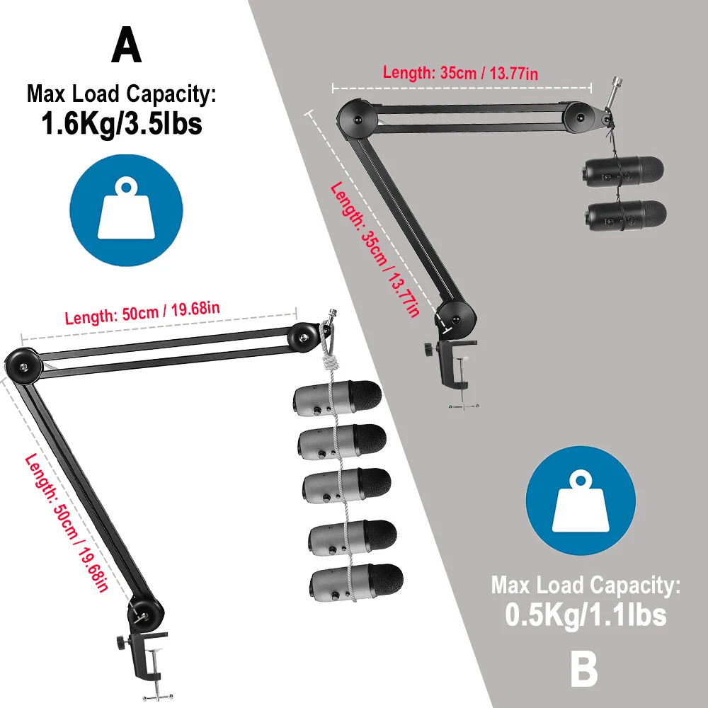 стойка для микрофона тяжелая регулируемая пантограф ножничная пружина