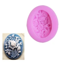 oval peony flowers shape fondant cake silicone mold diy cake decorating baking tools candy chocolate molds biscuits soap mould