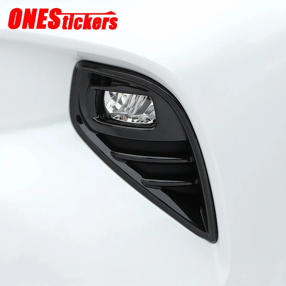 

For Toyota Highlander XU70 2021 2022 ABS Car Styling Accessories Front Foglight Fog Lamp Trim Protective Cover Decorative Frame
