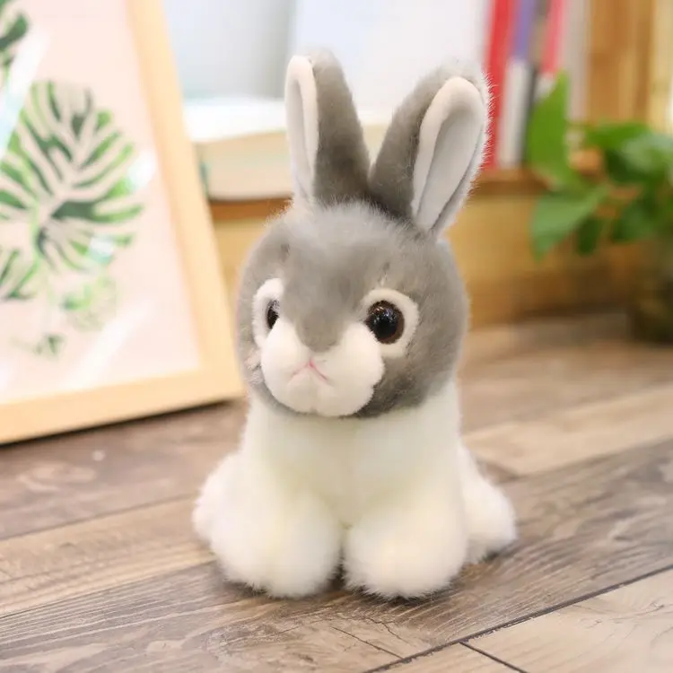 Милый белый кролик с длинными ушками плюшевая игрушка заяц подарок на день