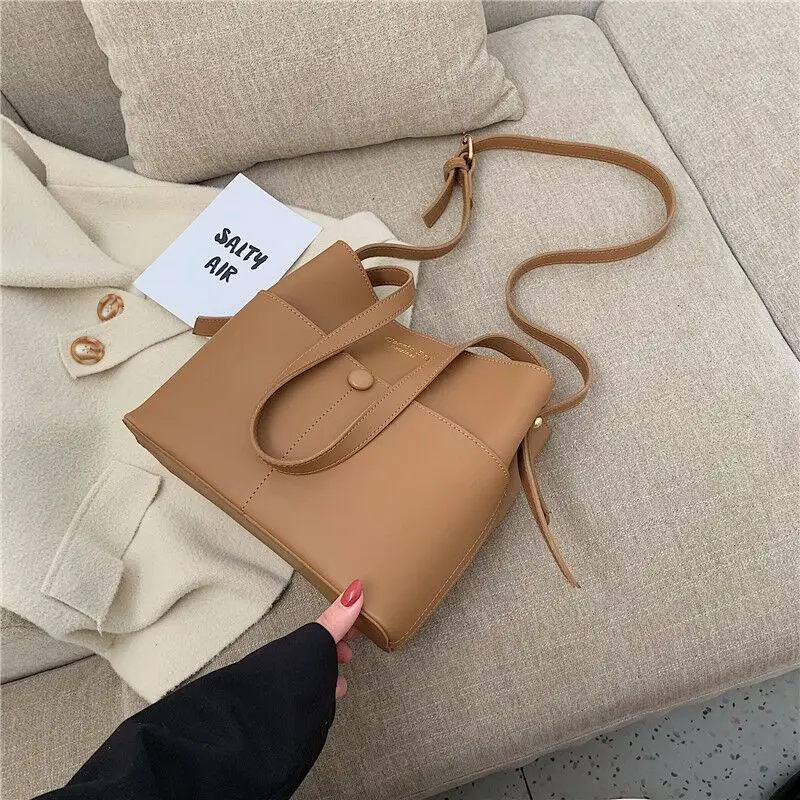 

Women's 2021 European and American New Fashion Bucket Bag Messenger Shoulder Bag