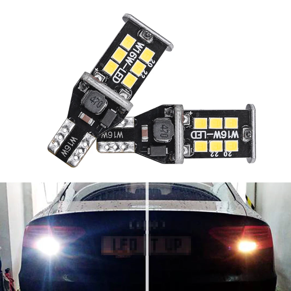 2 шт. Автомобильные светодиодные лампы Canbus T15 W16W 2835SMD для Audi A5 B8 FL / B8.5