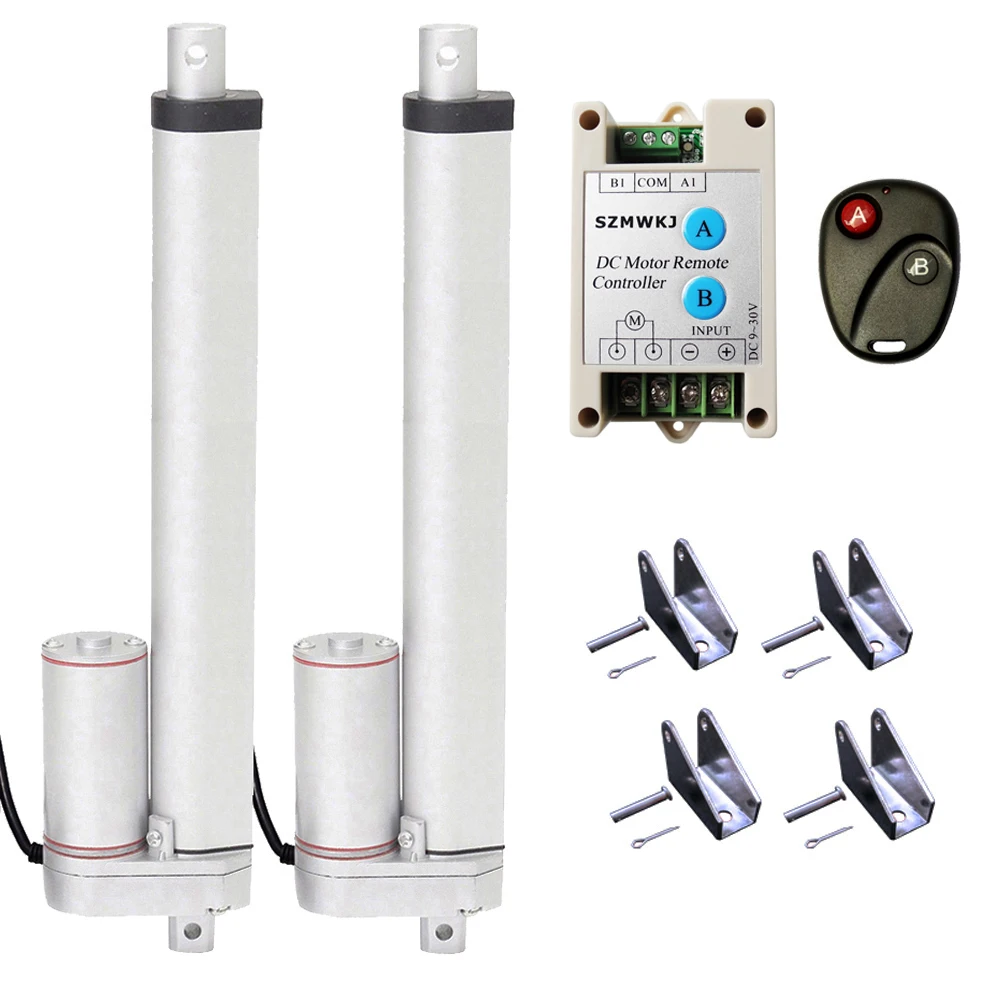 2 Dual 14 мм/сек. 12 &quotтактный DC Линейный привод + беспроводной контроллер двигателя