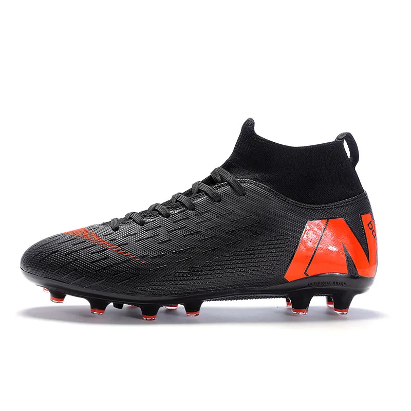 SG black and orange Большие размеры сверхтонкие мужские сникерсы профессиональные футбольные бутсы Бутсы для футзала футбольные бутсы Chuteira Futebol - Цвет: SG black and orange