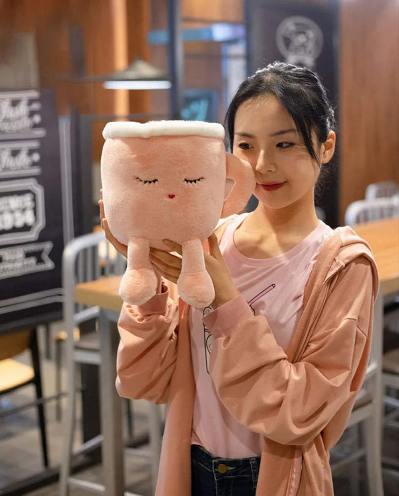 

30 см Милая подушка в форме чашки кофе маття латте huggy wuggy плюшевая реальная жизнь зеленый чай латте кофе Мягкие плюшевые игрушки куклы