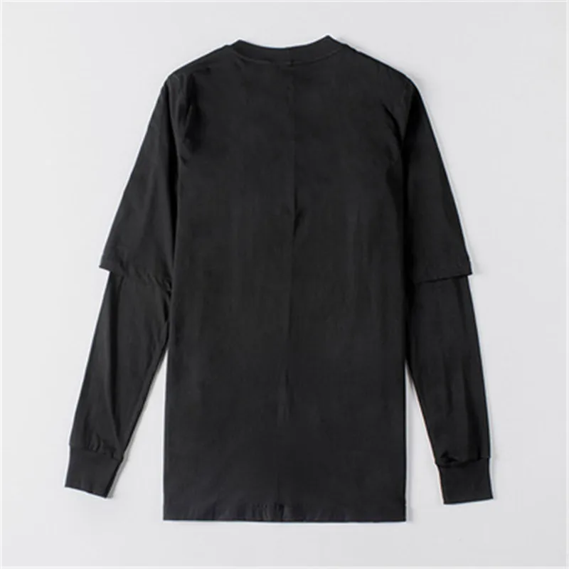 

2019ss Men 100% Cotton Women Full Sleeve Shirts Tops Tees Owen Gothic Black Ro High Street Paste T-Shirt Camisetas Hombre