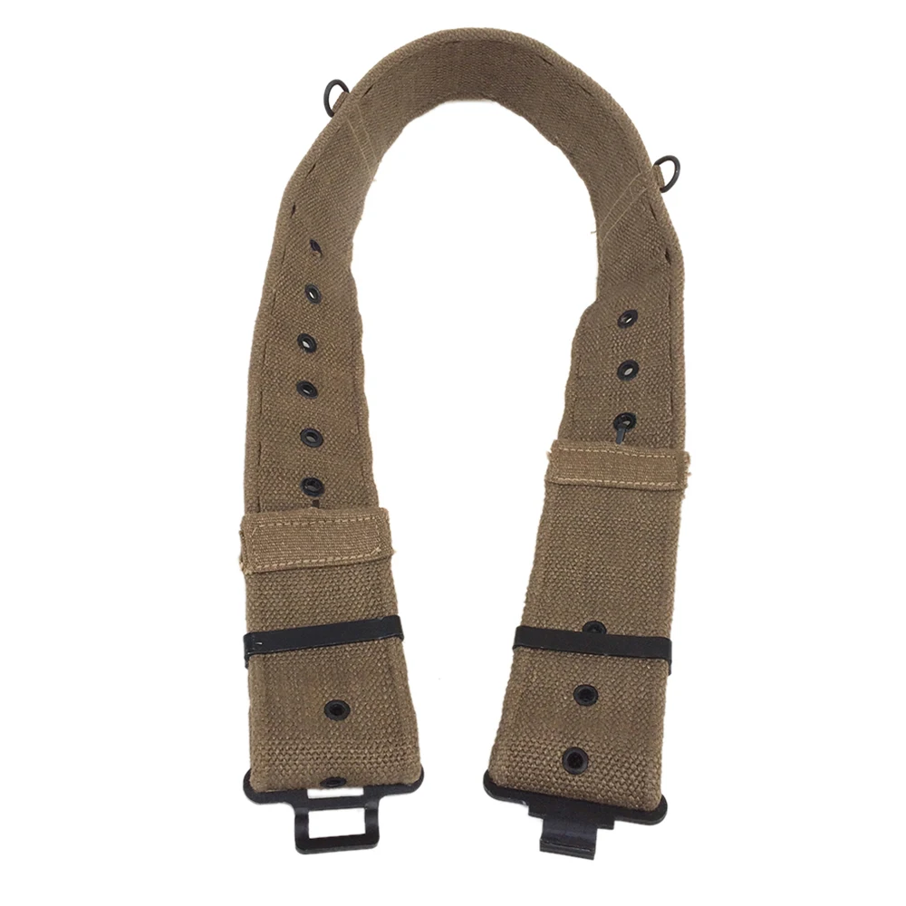 Outdoor WW2 UK British Army Belt Military Gear Canvas Flexible Safe Belts Khaki