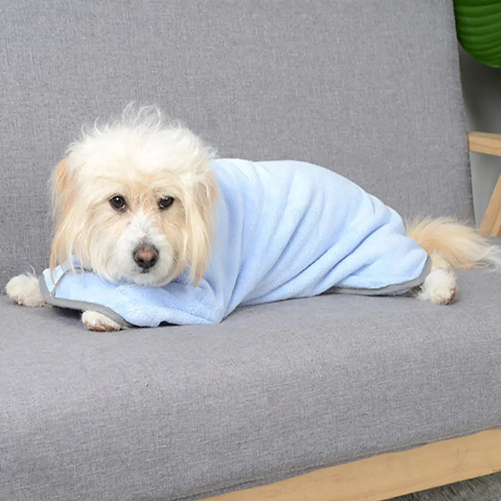 New Quick Dry Pet Towel Bathrobe Super Absorbent Dog Cat Bath Warm Clothes Drying Grooming Supplies |