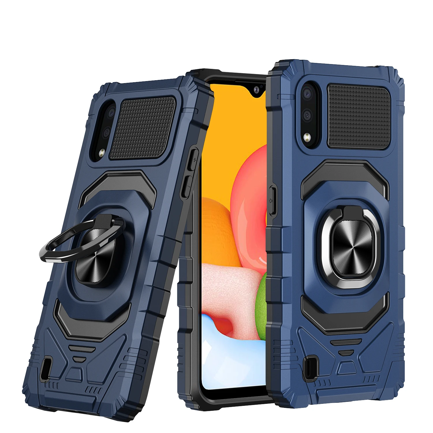 

Phone Case For Samsung Galaxy S21 FE Note 20 Ultra Plus A01 A02 A21S F62 M62 A02S Shockproof Armor Magnetic Ring Bracket Cover