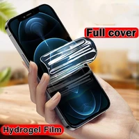 full cover hydrogel film for iphone 11 12 pro xs max mini screen protector for iphone se 2020 xr x 7 6 6s 8 plus film not glass