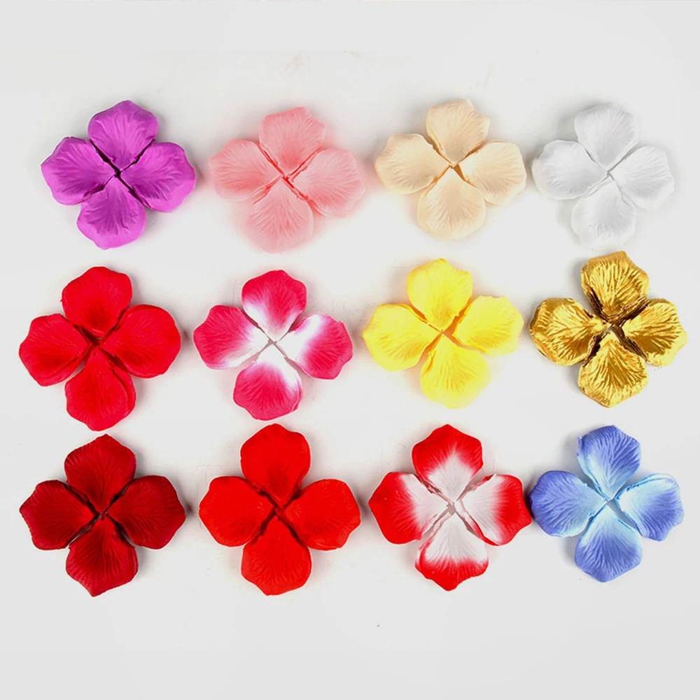 

1000PC Fake Rose Petals DIY Party Decorations Artificial Flowers Romantic Wedding Marriage Accessories For Valentine's Day Gifts