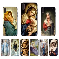 statue virgin mary lovely for apple iphone 11 11pro x xs max xr 5 5s se 2020 6 6s 7 8 plus soft phone design patterned tpu cases
