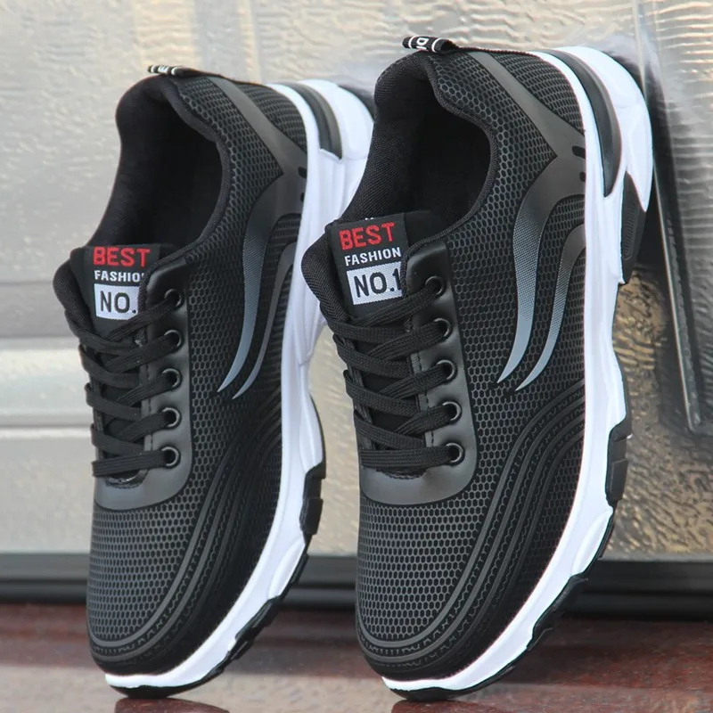 

Autumn winter new leather waterproof Men Running Shoes Comfortable Sport Shoes Men Trend Lightweight Walking Shoes Men Sneakers