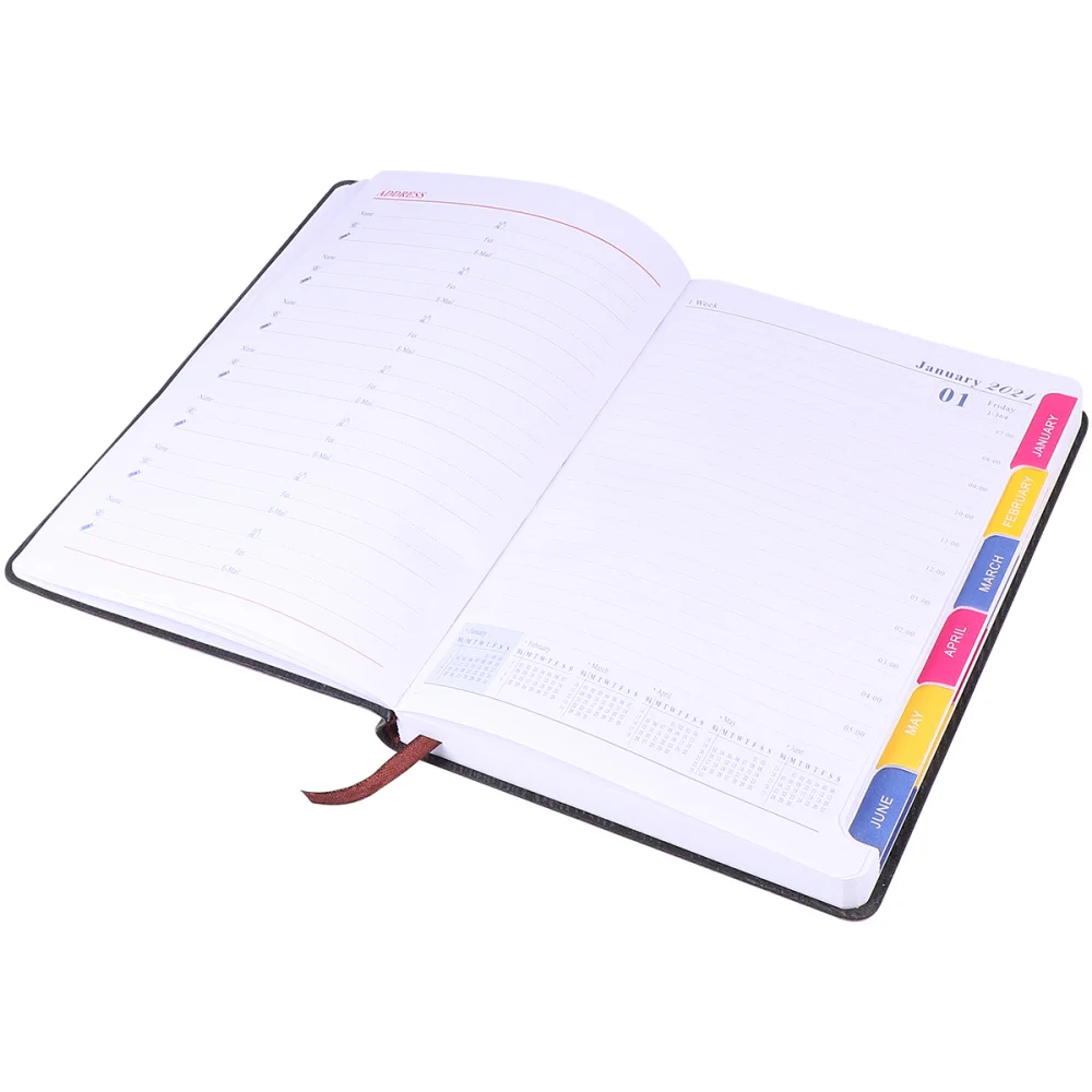 

2021 Calendar Notebook English Version Plan Book Practical Diary Notepads School Supplies Students Stationery for Office Home (A