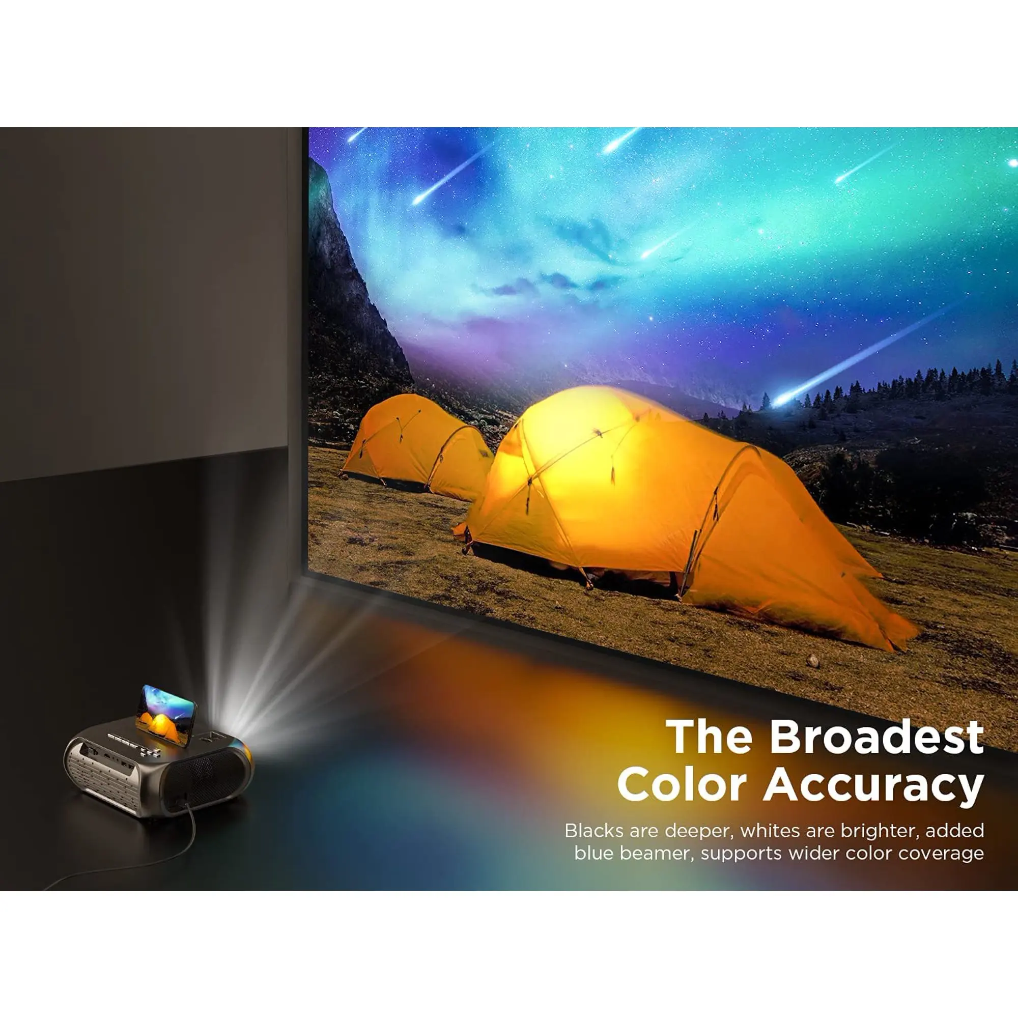 Мини-проектор BOMAKER портативный с поддержкой Wi-Fi Android 6 0 HD 720P 150 ANSI-люмен - купить по