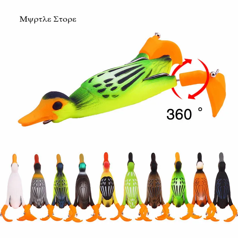 

1Pcs 9.5cm/12g Propeller flipper duck Fishing Lure Ducking Fishing Frog Lure Artificial Bait Duckling Fishing Accessories