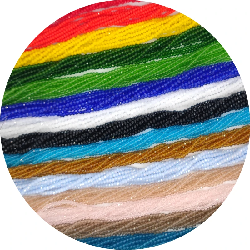 Новое поступление 43 цвета 1 мм Кристальные бусины-разделители россыпью